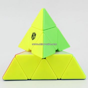 QiYi Magnetic  pyramid Stickerless Bell Magic Cube Speed Puzzle