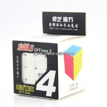 Qi Yuan S 4x4 Stickerless Magic Cube Puzzle Speed Cube - Colorful