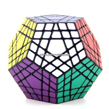 ShengShou Gigaminx Dodecahedron 12 Sided Magic Cube 5 Layer Puzzle  Black
