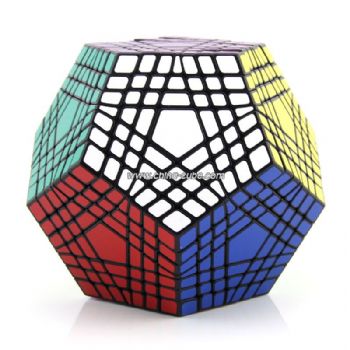 ShengShou 7x7x7 Megaminxcube Brain Teaser Magic Cube Speed Cube Twisty Puzzle  - Black