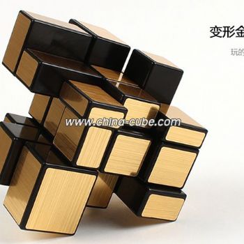 ShengShou 3x3x3 Mirror Blocks Speed Cube  - Black + Golden