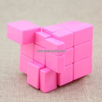 Shengshou Mirror 3x3x3 Level Magic Cube Puzzle Speed Cube Kids Educational  Pink