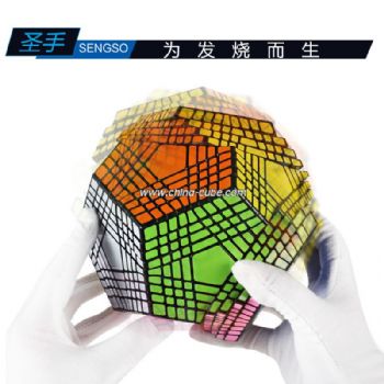 Shengshou Petaminx 9x9 Cube Puzzle - Black