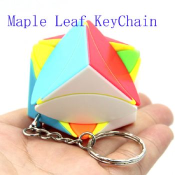 FanXin Key Chain   Mini maple leaf KeyChain Speed Puzzle Twisty Brain Teaser Antistress Educational Toys